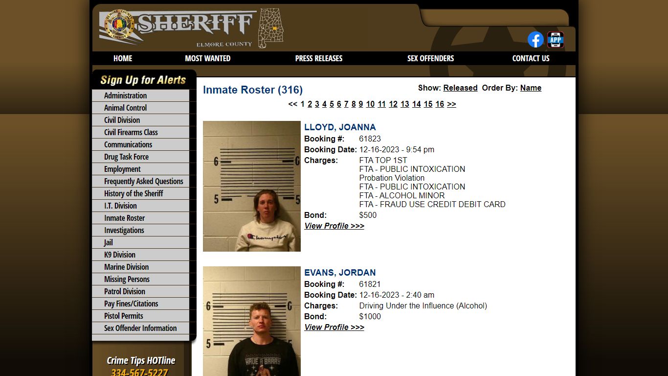 Inmate Roster - Elmore County AL Sheriff's Office